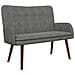 Sofa a Due Posti Grigio scuro 115 x 61 x 87 cm Velluto - Foto miniatura 1