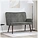 Sofa a Due Posti Grigio scuro 115 x 61 x 87 cm Velluto - Foto miniatura 2