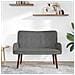 Sofa a Due Posti Grigio scuro 115 x 61 x 87 cm Velluto - Foto miniatura 3