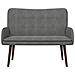 Sofa a Due Posti Grigio scuro 115 x 61 x 87 cm Velluto - Foto miniatura 4