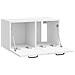 Mobile Porta TV da Muro Bianco Lucido 59,5 x 31 x 30 cm - Foto miniatura 3