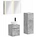 Set di mobili per il bagno 4 pcs Grigio Cemento - Foto miniatura 1