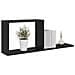 Scaffali flottanti 2 pz Rovere Nero 80 x 15 x 30 cm - Foto miniatura 3