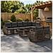 Set Divano da Giardino 9 pz Grigio e Grigio Scuro polyrattan - Foto miniatura 6