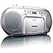 Lettore Radio FM / CD / Cassette Display LCD Colore Silver - Foto miniatura 2