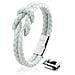 Bracciale da Donna in Pelle Premium, ""Knot"", 16cm, Blu - Foto miniatura 1