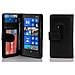 Custodia Compatibile Con Nokia Lumia 920 In Nero Ossido - Coperchio Protettivo Con Chiusura Magnetica E 3 Slot Per Carte - Foto miniatura 4
