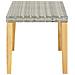 Panchina da Giardino 120 cm Grigia Polyrattan e Legno Acacia - Foto miniatura 3