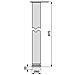 Gamba Regolabile Per Tavolo Ø60x870mm, Kit Di 1 Piede Per Tavolo In Acciaio, Altezza Regolabile 870-890mm, Cromato - Foto miniatura 5