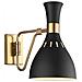 Applique 1 Luce, Nero Midnight, Ottone Brunito, E27 - Foto miniatura 7
