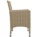 Set Bistrot Da Giardino 3 Pz Polyrattan E Vetro Temperato Beige - Foto miniatura 2