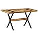 Tavolo Da Pranzo 140x70x76 Cm In Legno Di Mango Grezzo - Foto miniatura 1