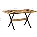 Tavolo Da Pranzo 140x70x76 Cm In Legno Di Mango Grezzo - Foto miniatura 7