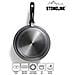 Padella In Alluminio Con Ottimo Rivestimento Antiaderente, Senza Coperchio, Anche Per Induzione, Grigio, 26 Cm - Foto miniatura 11