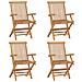 Sedie da Giardino con Cuscini Beige 4 pz Massello di Teak - Foto miniatura 6