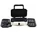 MOP-33M Sandwichtoaster / Wafflemaker / Grill 3 in 1 Potenza 1200 W con Piastre Intercambiabili - Nero - Foto miniatura 2