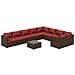 Set Divani Da Giardino 10 Pz Con Cuscini In Polyrattan Marrone - Foto miniatura 1