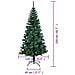 Albero Di Natale Artificiale Punte Iridescenti Verde 210 Cm Pvc - Foto miniatura 4