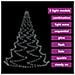Albero Da Parete Con Gancio Metallico 260 Led Bianco Freddo 3 M - Foto miniatura 6