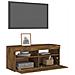 Mobile Porta Tv Con Luci Led Rovere Fumo 90x35x40 Cm - Foto miniatura 6