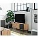 Credenza Arecibo, Madia Moderna A 2 Ante, Buffet Da Soggiorno, Mobile Porta Tv, Madia Con Piedini Per Salotto, 130x41h47 Cm, Rovere Nodi E Antracite - Foto miniatura 1