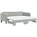 Divano Letto Estraibile Materassi Grigio Chiaro 90x200 Velluto - Foto miniatura 1