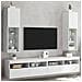 Mobili Porta Tv Con Luci Led 2 Pz Bianchi 30,5x30x102 Cm - Foto miniatura 3