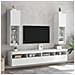Mobili Porta Tv Con Luci Led 2 Pz Bianchi 30,5x30x102 Cm - Foto miniatura 1