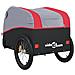 Rimorchio Da Bici Nero E Rosso 30 Kg In Ferro - Foto miniatura 2