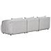 Divano Angolare 3 Posti Svansele Tessuto Grigio Chiaro Lato Destro - Foto miniatura 4