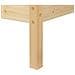 Letto Legno Di Pino Florac 90 X 200 Cm Marrone Chiaro - Foto miniatura 6