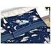 Completo Lenzuola Letto 100% Cotone Made Italy Disegno Planet Cn Matrimoniale Planet - Foto miniatura 3