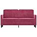 Lusso Casadino -  Divano A 2 Posti Rosso Vino 140 Cm In Velluto - Foto miniatura 2