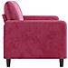 Lusso Casadino -  Divano A 2 Posti Rosso Vino 140 Cm In Velluto - Foto miniatura 3