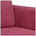 Lusso Casadino -  Divano A 2 Posti Rosso Vino 140 Cm In Velluto - Foto miniatura 5