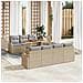 Set Divano da Giardino 8 Pezzi con Cuscini Beige Rattan Polietilene, Divano da Giardino 2 Posti con Ripostiglio e Cuscini Beige Rattan Polietilene - Foto miniatura 2