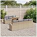 Set Divano da Giardino 8 Pezzi con Cuscini Beige Rattan Polietilene, Divano da Giardino 2 Posti con Ripostiglio e Cuscini Beige Rattan Polietilene - Foto miniatura 3