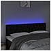 Testiera a LED Nera 160x7x78/88 cm in Velluto - Foto miniatura 3