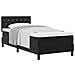 Letto con Rete a Molla e Materasso Nero 100x200 cm Velluto - Foto miniatura 1