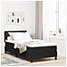 Letto con Rete a Molla e Materasso Nero 100x200 cm Velluto - Foto miniatura 2