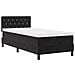 Letto con Rete a Molla e Materasso Nero 100x200 cm Velluto - Foto miniatura 3