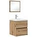 Armadio per il bagno Rovere artigianale MDF Medio Contenitore - Foto miniatura 3