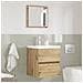 Armadio per il bagno Rovere artigianale MDF Medio Contenitore - Foto miniatura 4