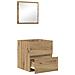 Armadio per il bagno Rovere artigianale MDF Medio Contenitore - Foto miniatura 5