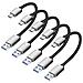 Imballare 5x Mini Cavi Usb A Usb-c 15cm Carplay, Android Auto, Stazione Di Ricarica - Foto miniatura 1