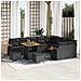 Set Divano da Giardino con cuscino 12 pcs Nero Poly Rattan - Foto miniatura 2