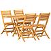 Set da Pranzo per Giardino 5 pz in Legno Massello di Teak - Foto miniatura 1