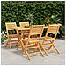 Set da Pranzo per Giardino 5 pz in Legno Massello di Teak - Foto miniatura 2