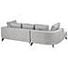 Divano Angolare 3 Posti Marum Lino Sintetico Grigio Lato Destro - Foto miniatura 4