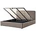 Letto Contenitore Ciniglia Arbois 180 X 200 Cm Tortora - Foto miniatura 2
